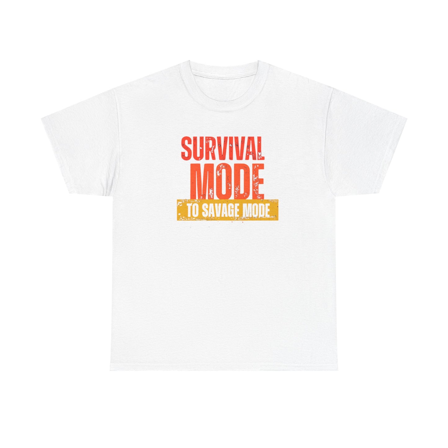 Survival Mode Unisex Heavy Cotton Tee, Motivational Shirt, Savage Mode Tee, Casual Gift, Fitness Wear, Everyday Style