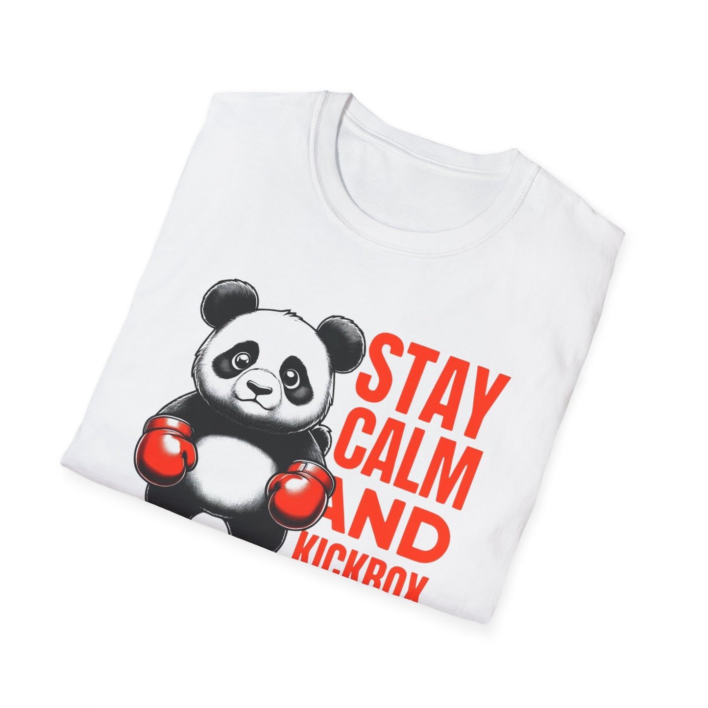 Stay Calm and Kickbox Panda T-Shirt, Funny Workout Shirt,
