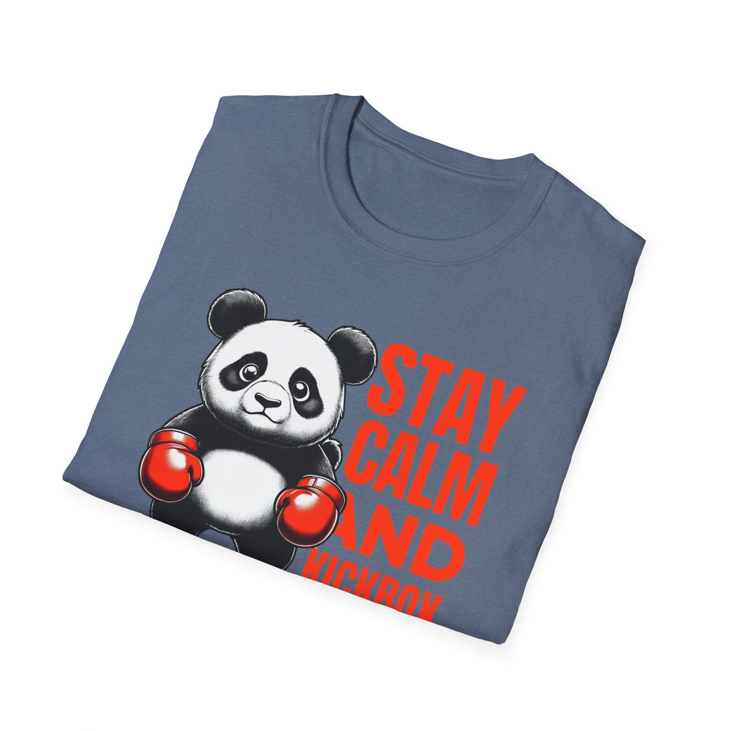 Stay Calm and Kickbox Panda T-Shirt, Funny Workout Shirt,
