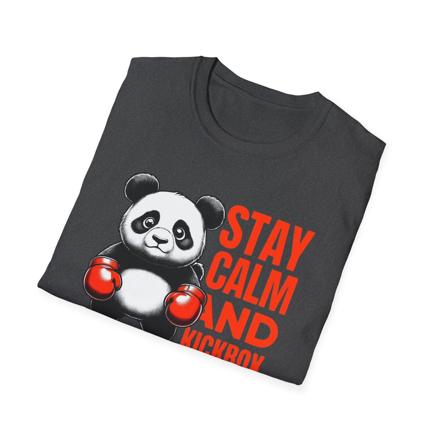 Stay Calm and Kickbox Panda T-Shirt, Funny Workout Shirt,