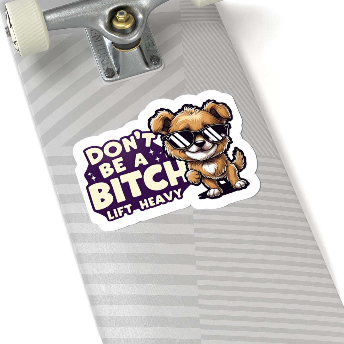 Motivational Dog Gym Kiss-Cut Stickers, Fitness Decals, Laptop Stickers, Gym Decor, Workout Motivation