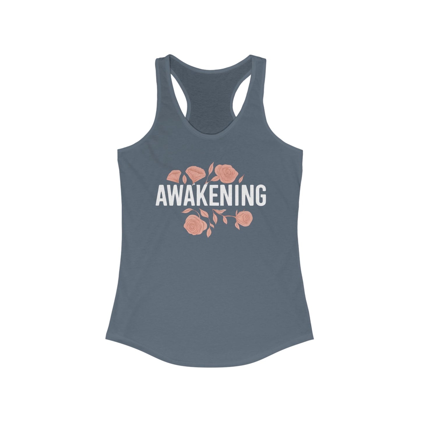 Awakening Floral Racerback Tank for Women - Perfect for Fitness and Everyday Wear
