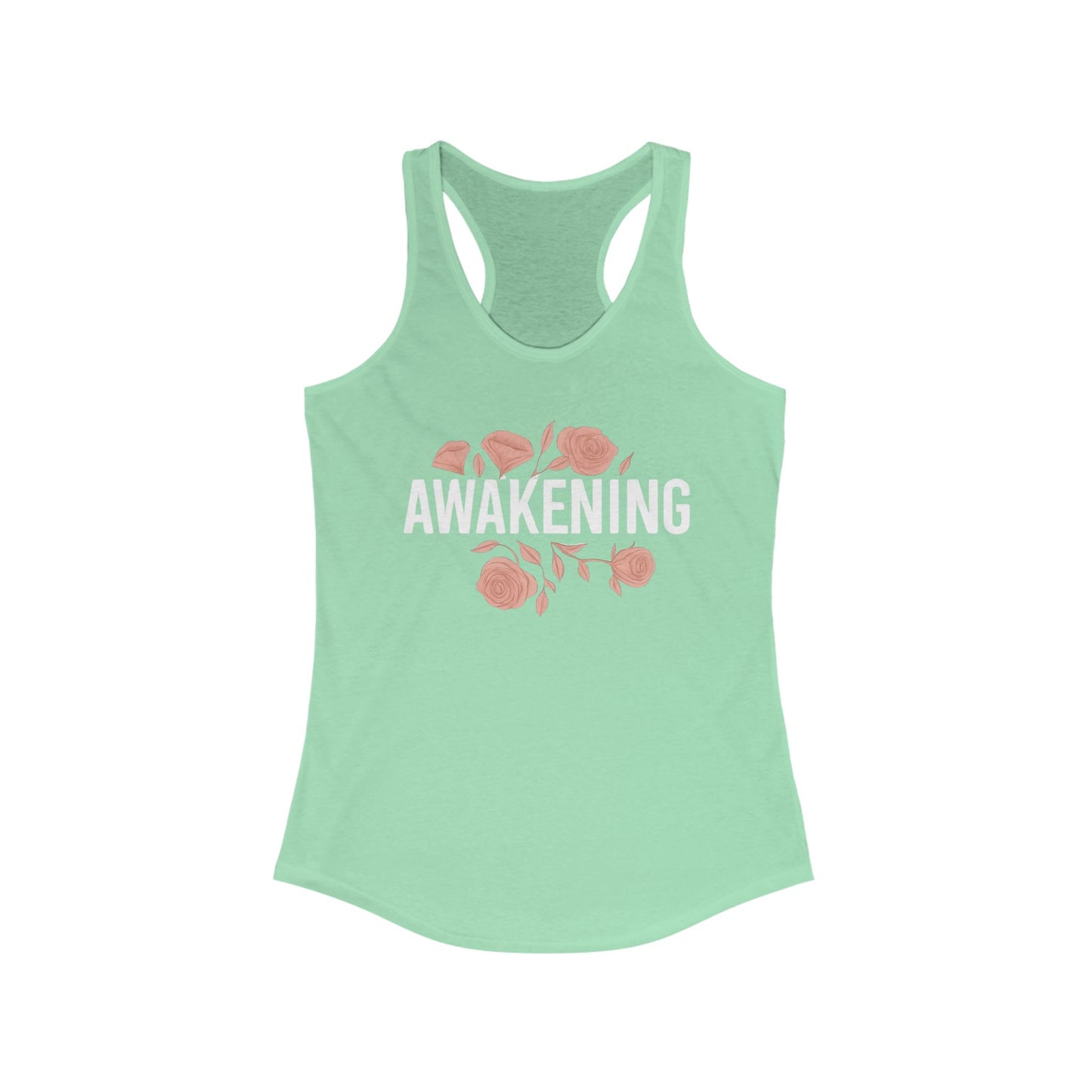 Awakening Floral Racerback Tank for Women - Perfect for Fitness and Everyday Wear