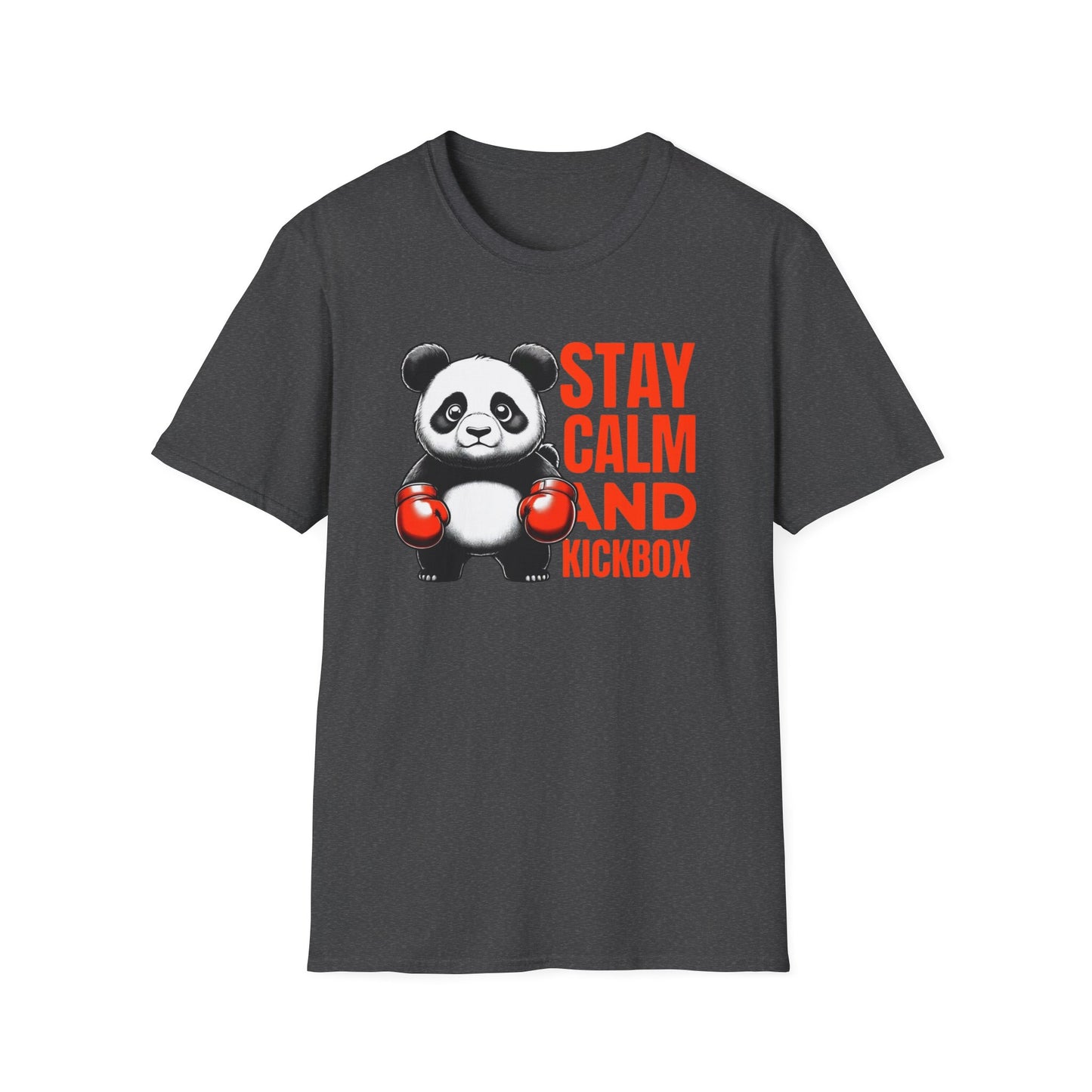Stay Calm and Kickbox Panda T-Shirt, Funny Workout Shirt,