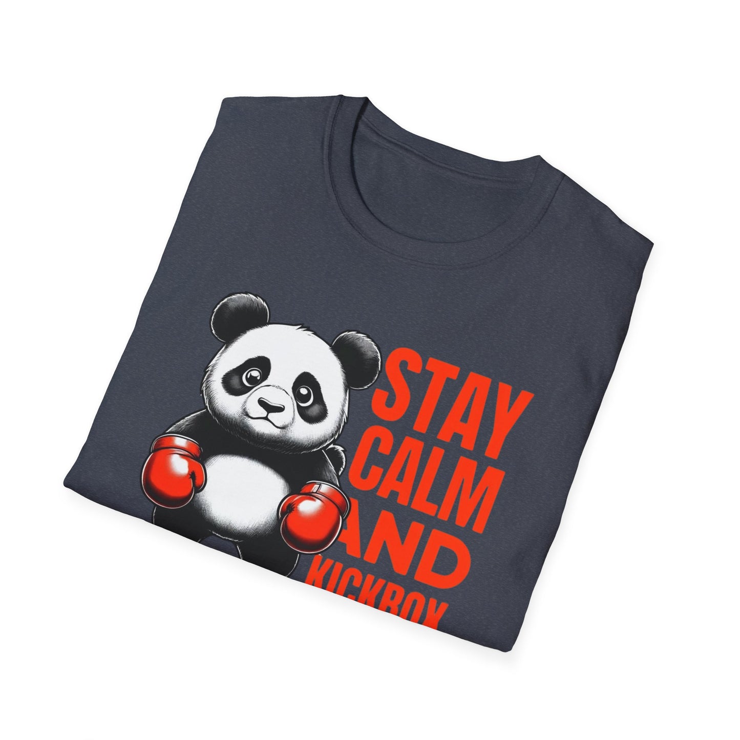 Stay Calm and Kickbox Panda T-Shirt, Funny Workout Shirt,