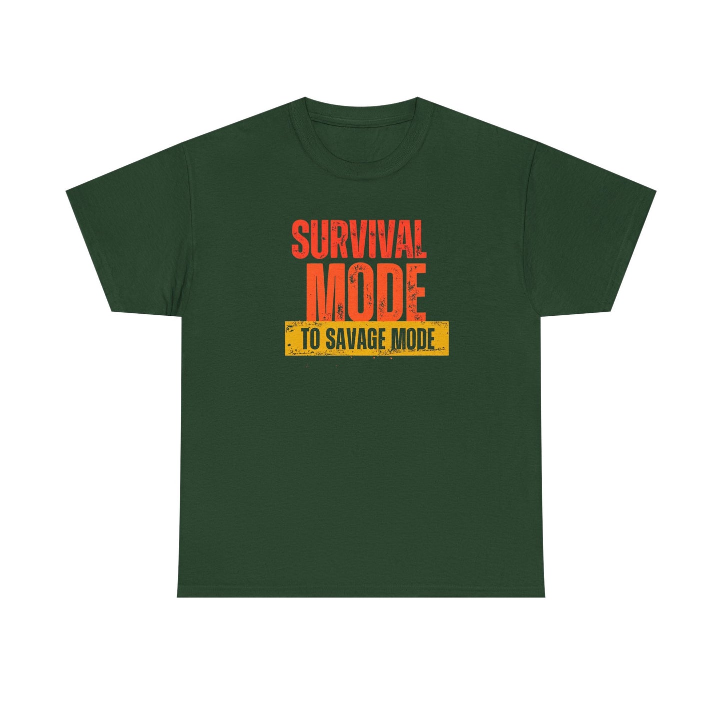 Survival Mode Unisex Heavy Cotton Tee, Motivational Shirt, Savage Mode Tee, Casual Gift, Fitness Wear, Everyday Style