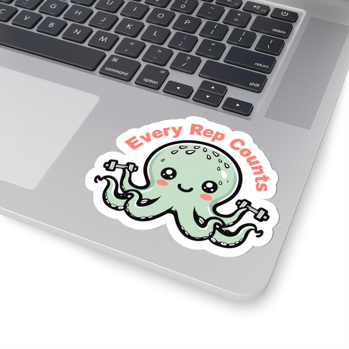 Cute Fitness Octopus Stickers, Every Rep Counts, Gym Decor, Motivational Stickers, Laptop Decals, Planner Accessories, Gift for Gym Lovers
