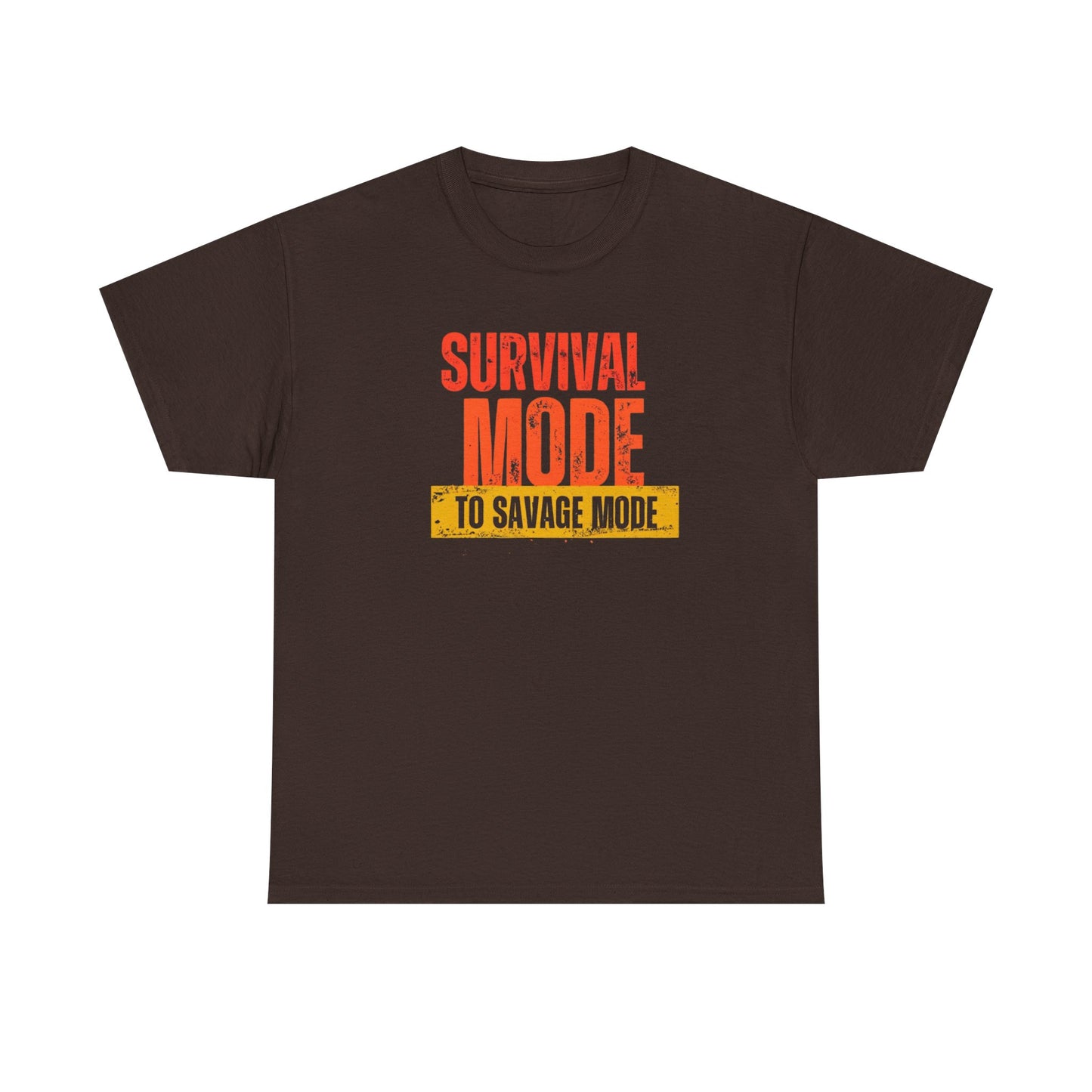 Survival Mode Unisex Heavy Cotton Tee, Motivational Shirt, Savage Mode Tee, Casual Gift, Fitness Wear, Everyday Style
