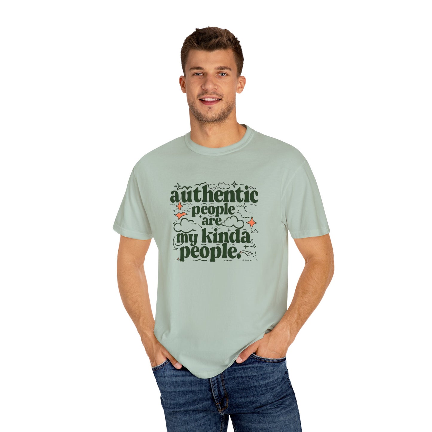 Authentic People T-shirt, Unisex Garment-Dyed Tee