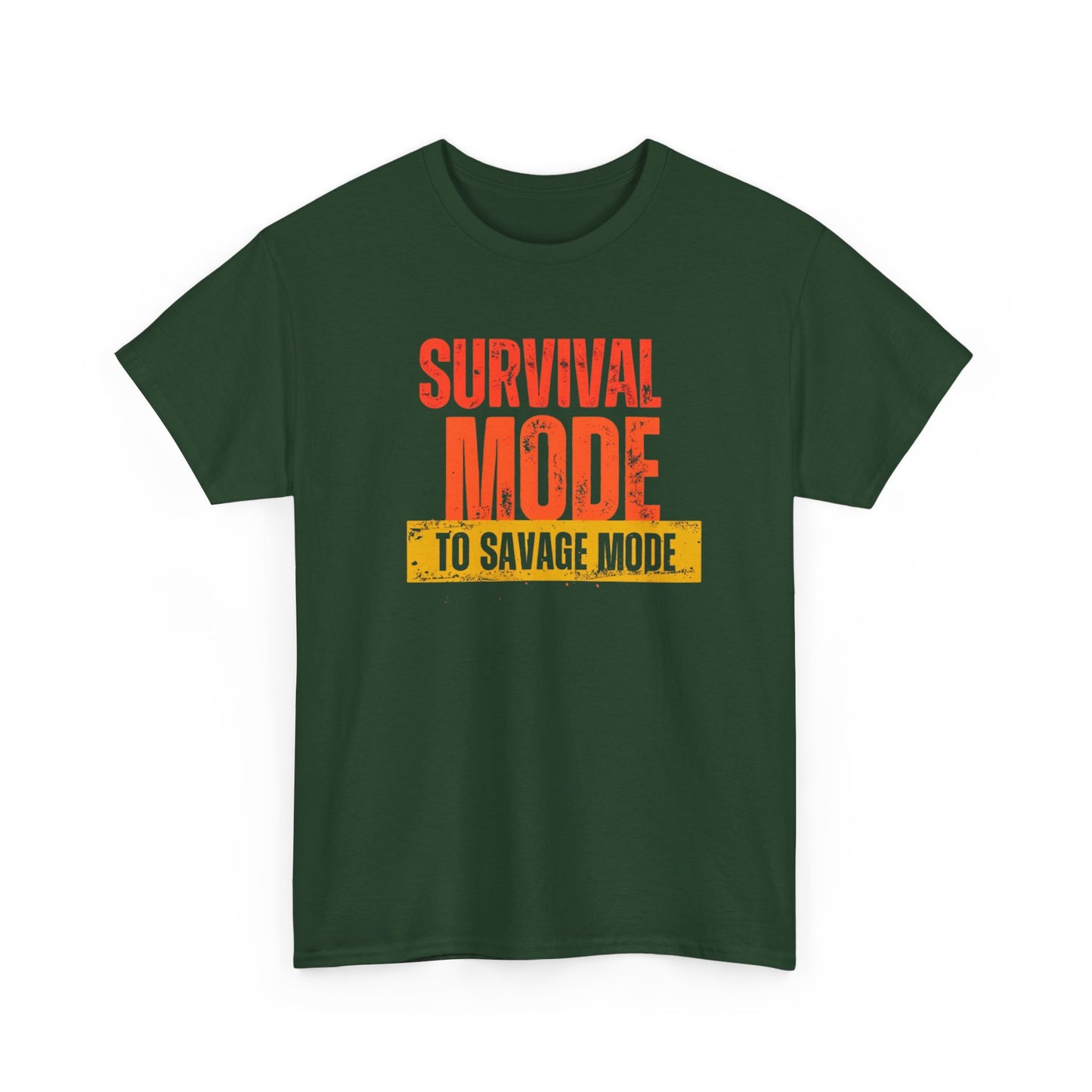 Survival Mode Unisex Heavy Cotton Tee, Motivational Shirt, Savage Mode Tee, Casual Gift, Fitness Wear, Everyday Style
