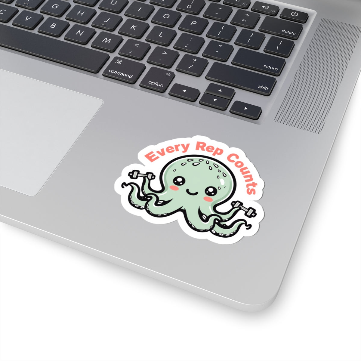Cute Fitness Octopus Stickers, Every Rep Counts, Gym Decor, Motivational Stickers, Laptop Decals, Planner Accessories, Gift for Gym Lovers