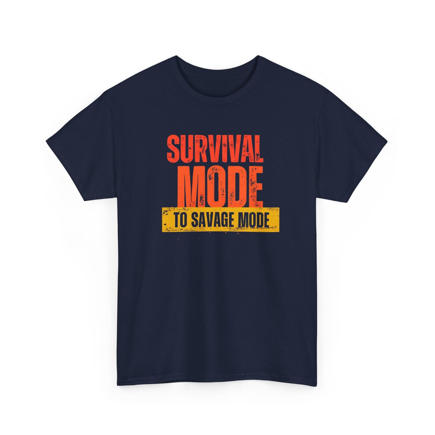 Survival Mode Unisex Heavy Cotton Tee, Motivational Shirt, Savage Mode Tee, Casual Gift, Fitness Wear, Everyday Style