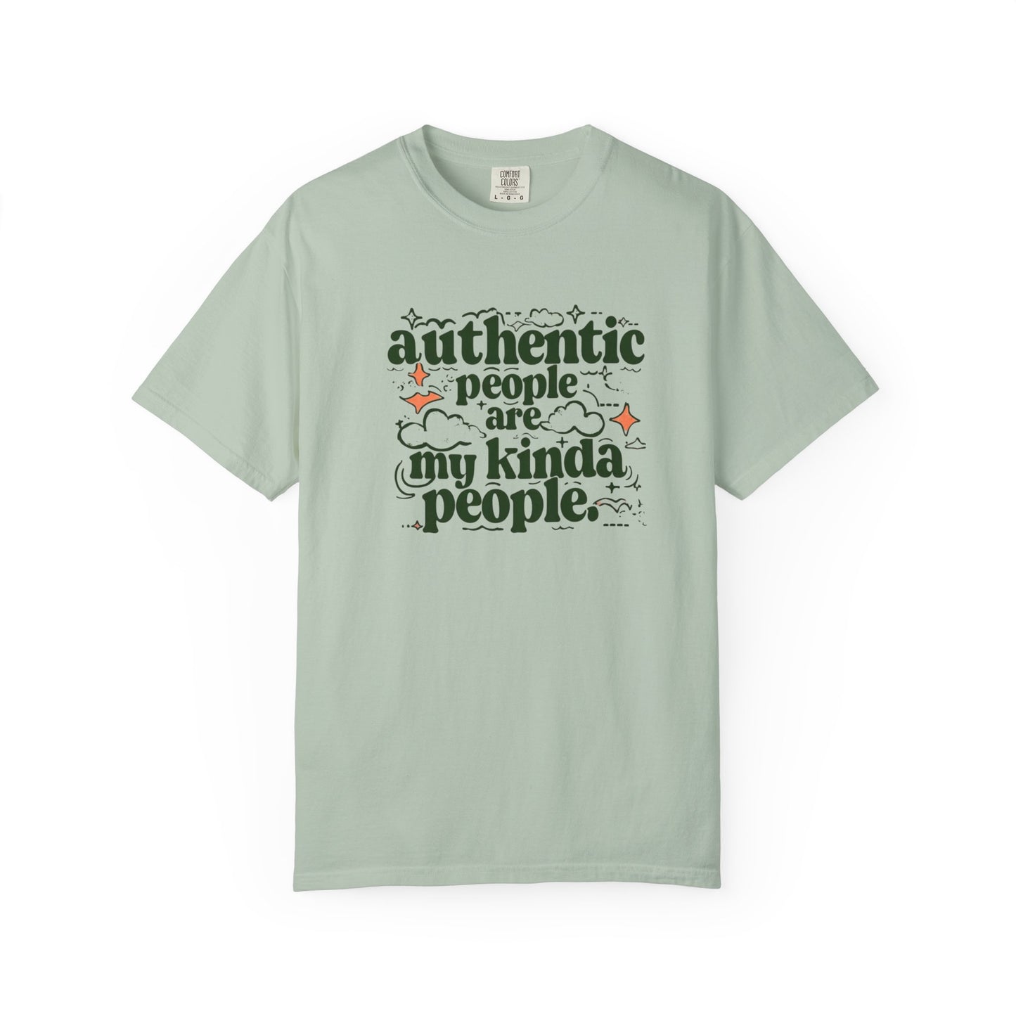 Authentic People T-shirt, Unisex Garment-Dyed Tee