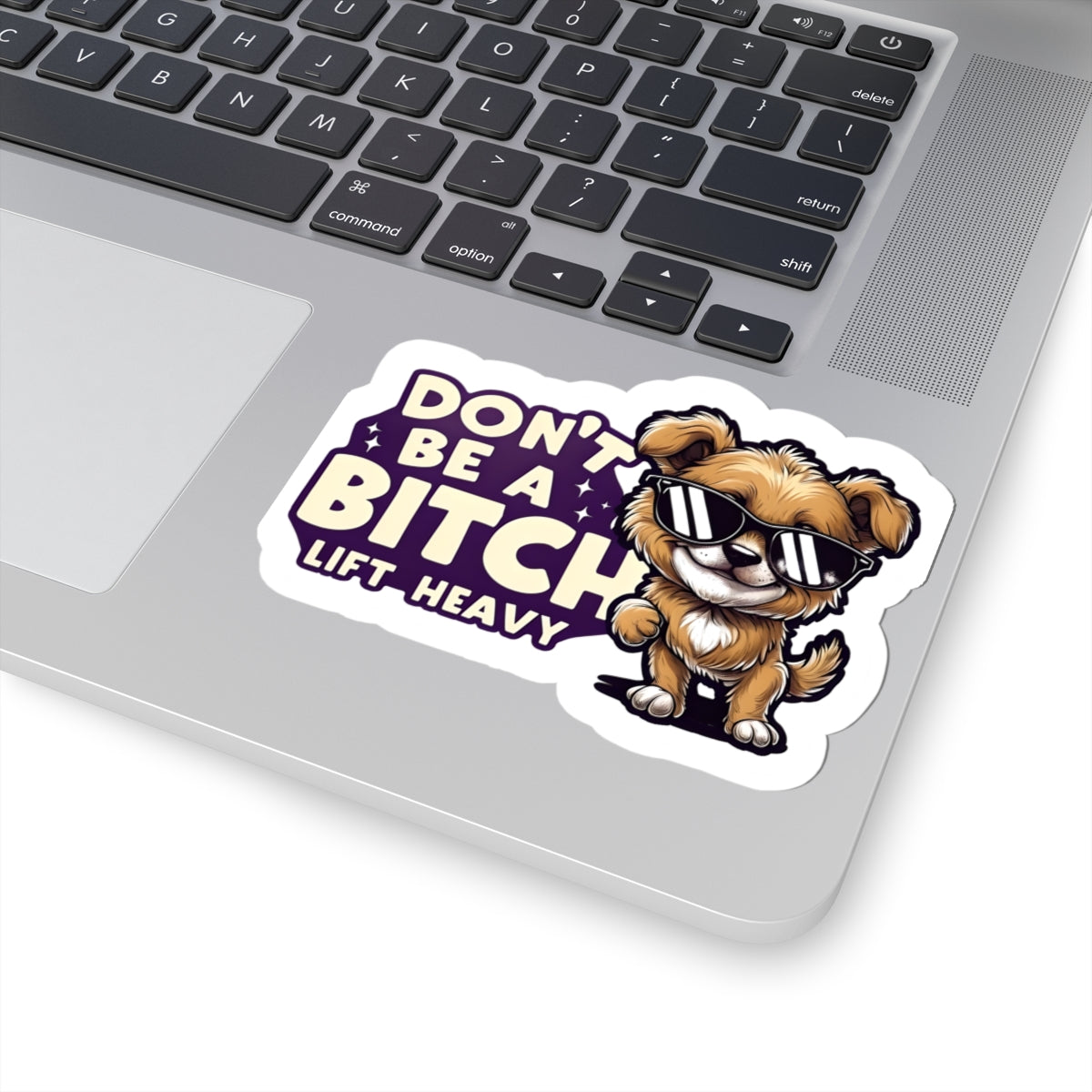 Motivational Dog Gym Kiss-Cut Stickers, Fitness Decals, Laptop Stickers, Gym Decor, Workout Motivation