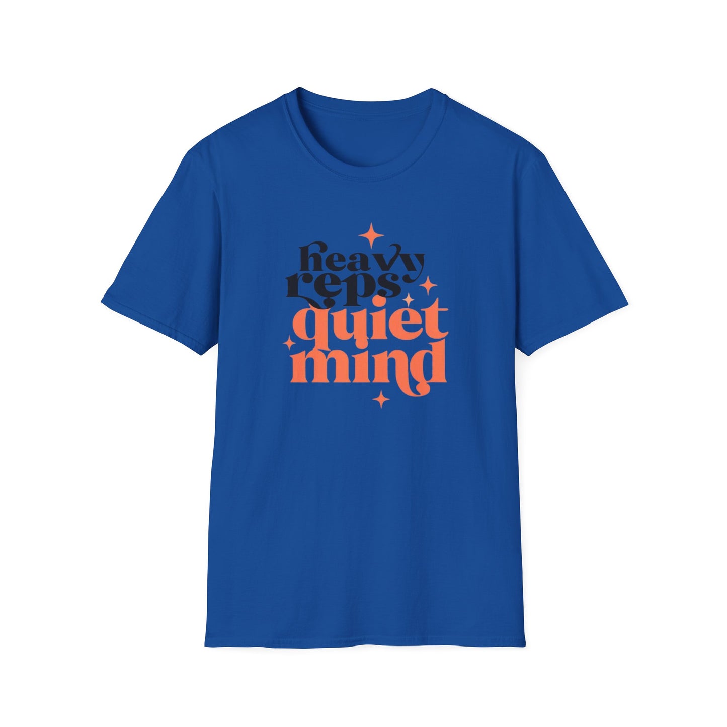 Motivational T-Shirt - 'Heavy Reps Quiet Mind', Gym Wear, Fitness Clothing, Casual Style, Gift for Gym Lovers
