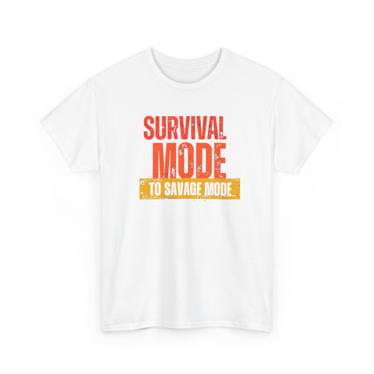 Survival Mode Unisex Heavy Cotton Tee, Motivational Shirt, Savage Mode Tee, Casual Gift, Fitness Wear, Everyday Style