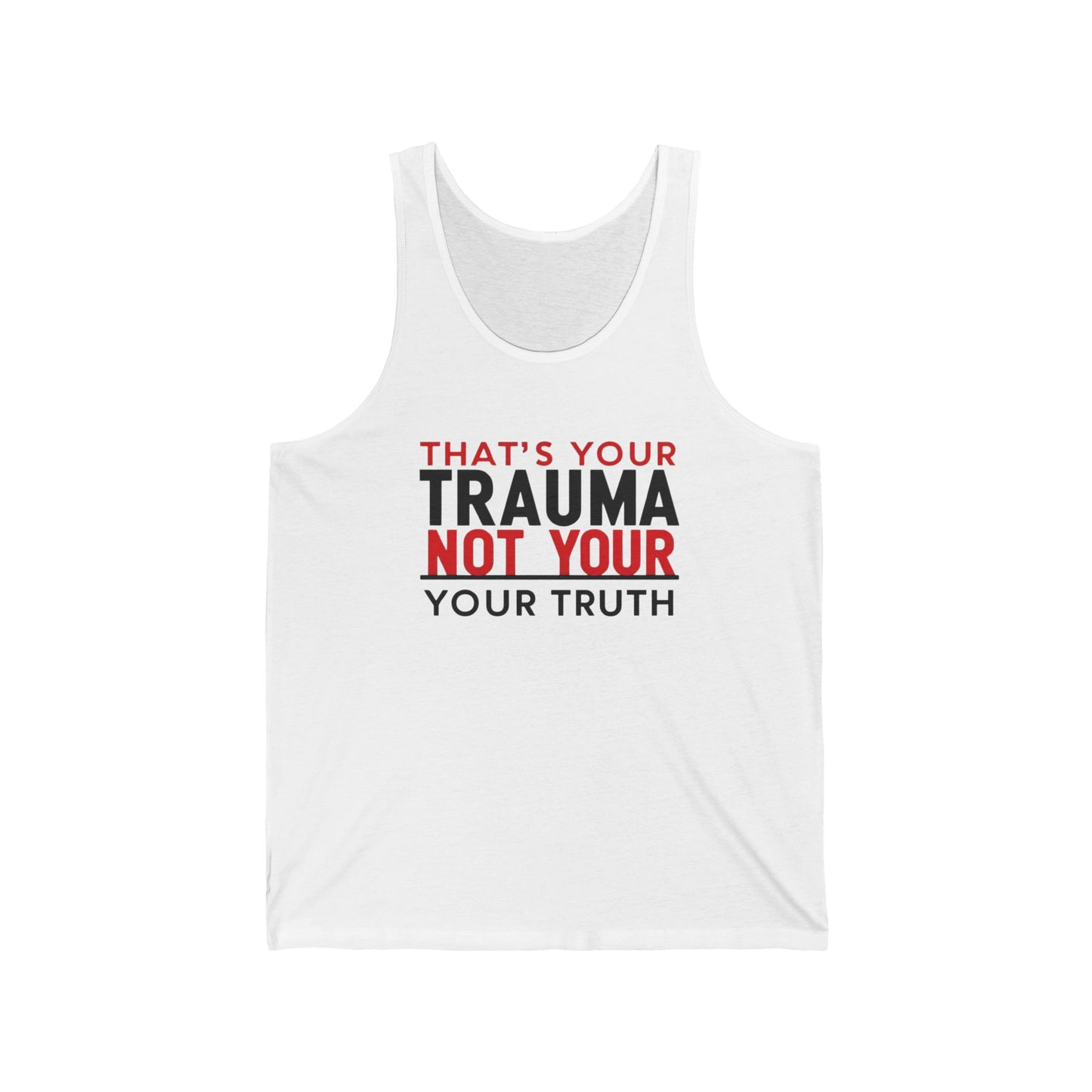 Empowering Unisex Jersey Tank Top, Motivational Gym Wear, Self-Care Apparel, Perfect for Support Groups, Casual Outfits