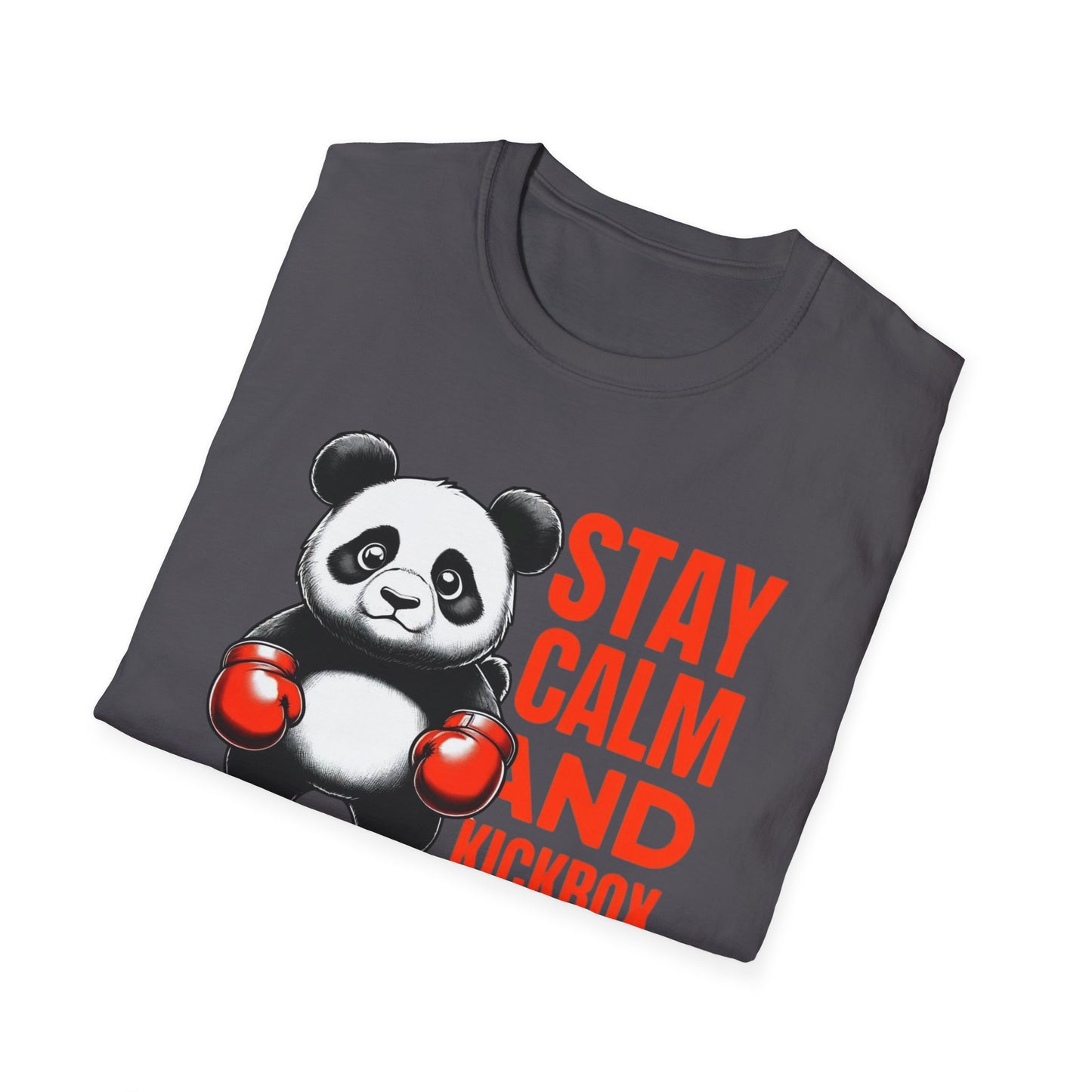 Stay Calm and Kickbox Panda T-Shirt, Funny Workout Shirt,