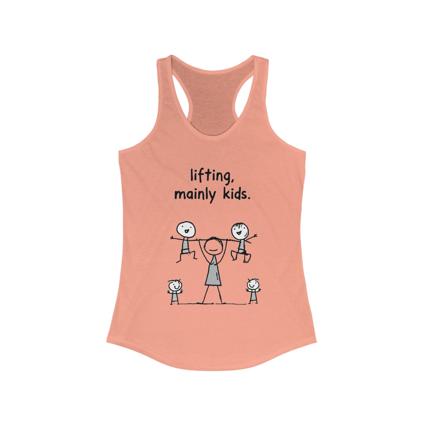 Funny Mom Tank Top - Lifting Mainly Kids, Summer Workout Shirt, Mother's Day Gift, Activewear, Casual Top