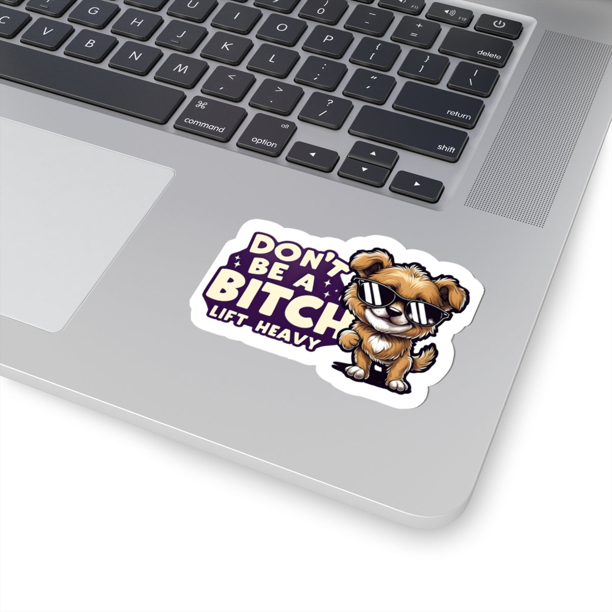 Motivational Dog Gym Kiss-Cut Stickers, Fitness Decals, Laptop Stickers, Gym Decor, Workout Motivation