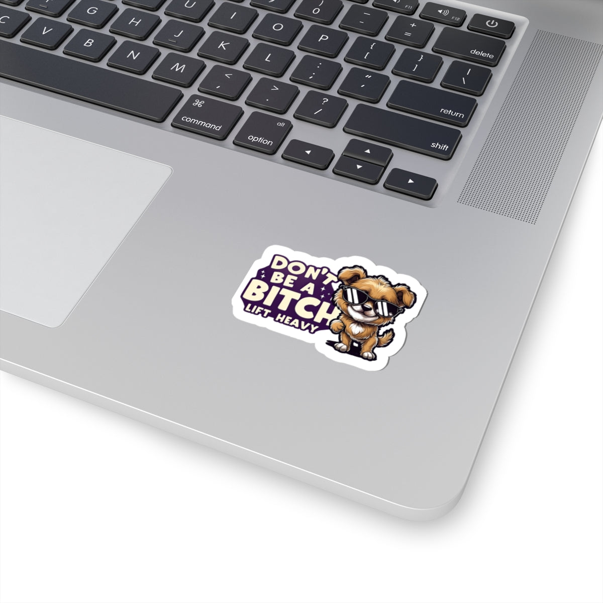Motivational Dog Gym Kiss-Cut Stickers, Fitness Decals, Laptop Stickers, Gym Decor, Workout Motivation