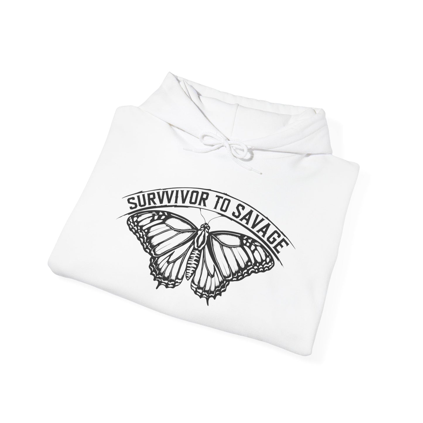Survivor to Savage Hoodie, Inspirational Sweatshirt, Motivational Apparel, Unisex Gift, Cozy Layer for Every Occasion