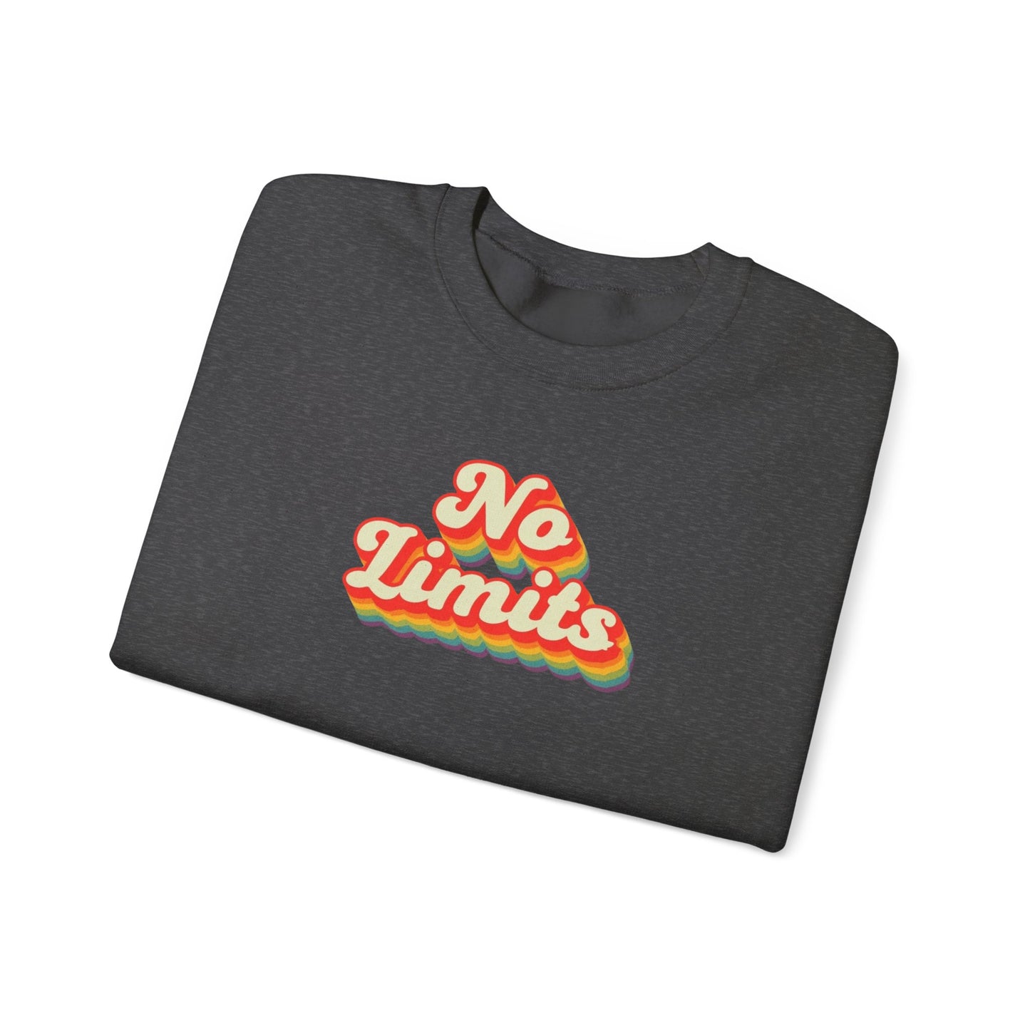 No Limits Crewneck Sweatshirt, Cozy Unisex Sweatshirt, Motivational Gift, Fall Fashion, Inspirational Wear, Perfect for Any Occasion