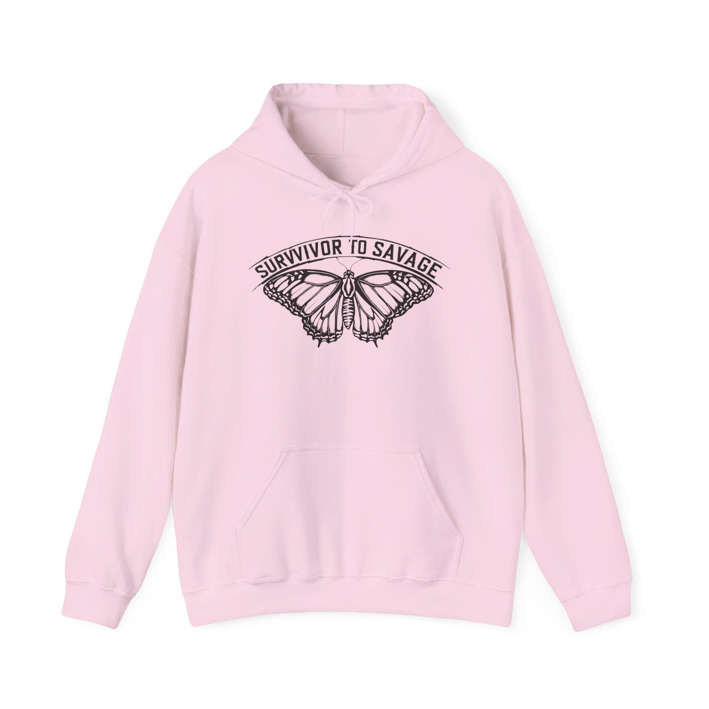 Survivor to Savage Hoodie, Inspirational Sweatshirt, Motivational Apparel, Unisex Gift, Cozy Layer for Every Occasion