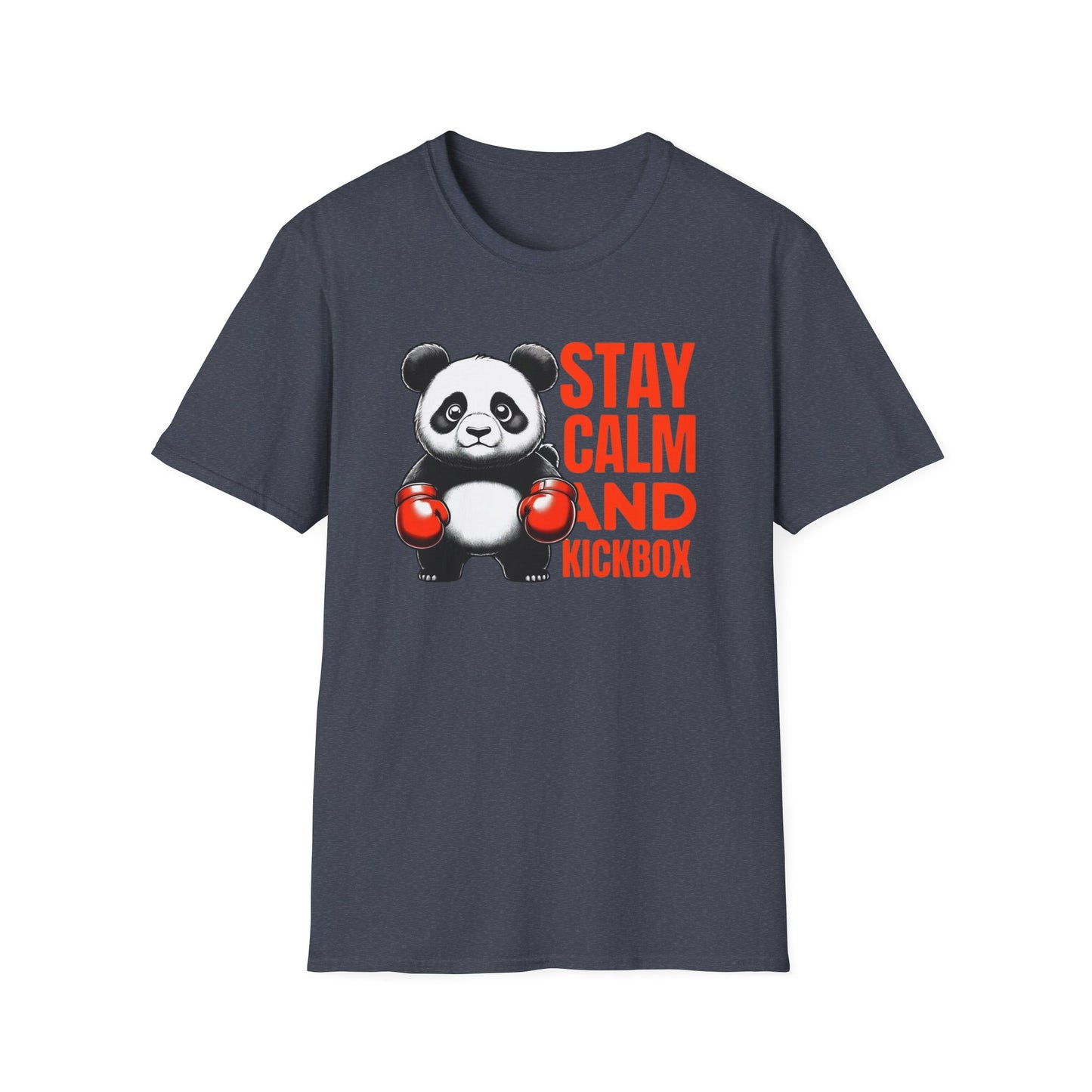 Stay Calm and Kickbox Panda T-Shirt, Funny Workout Shirt,