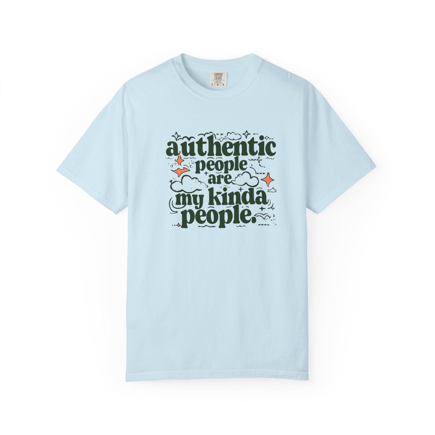 Authentic People T-shirt, Unisex Garment-Dyed Tee
