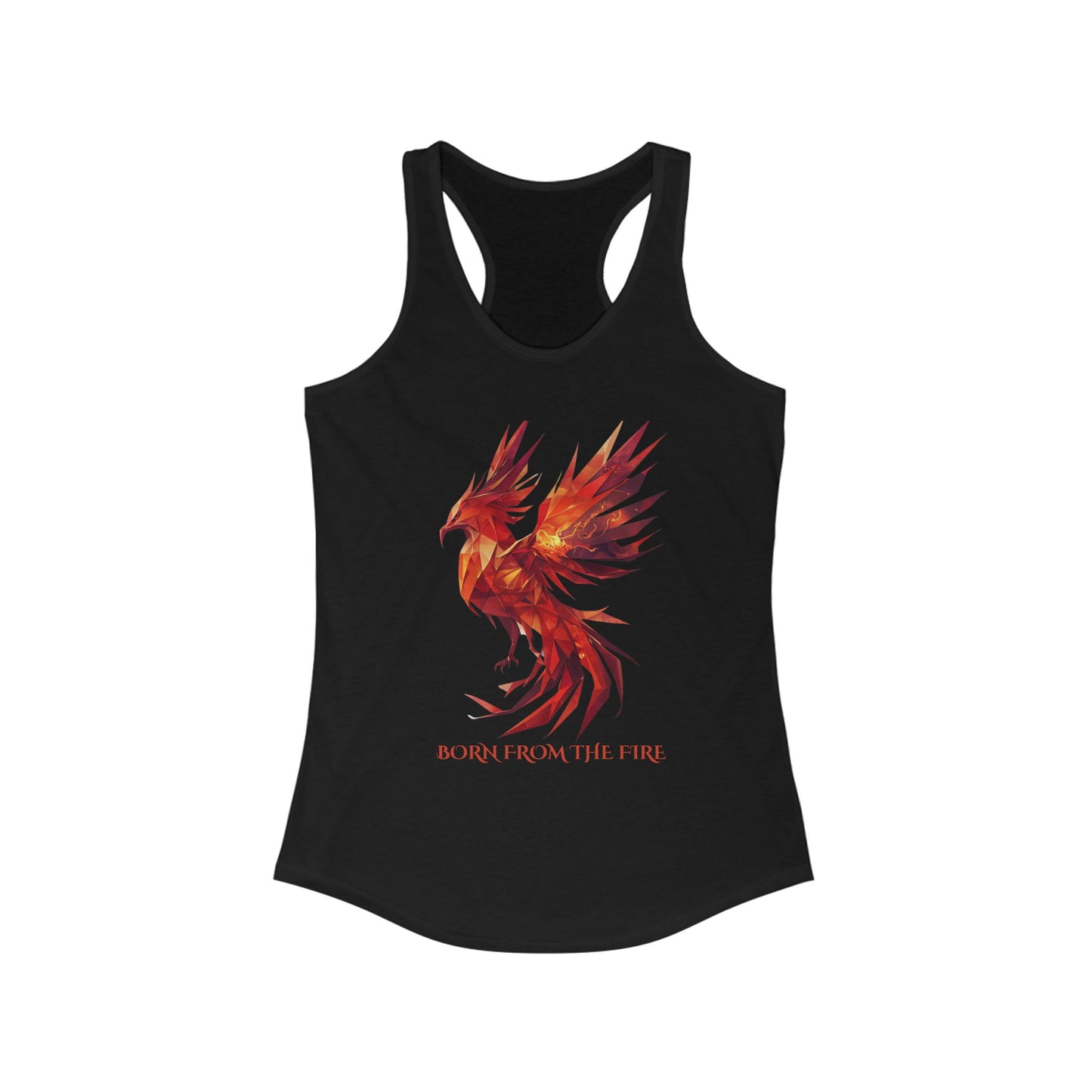 Phoenix Racerback Tank - Born From The Fire, Summer Activewear, Workout Shirt, Gift for Her, Festival Apparel, Yoga Top