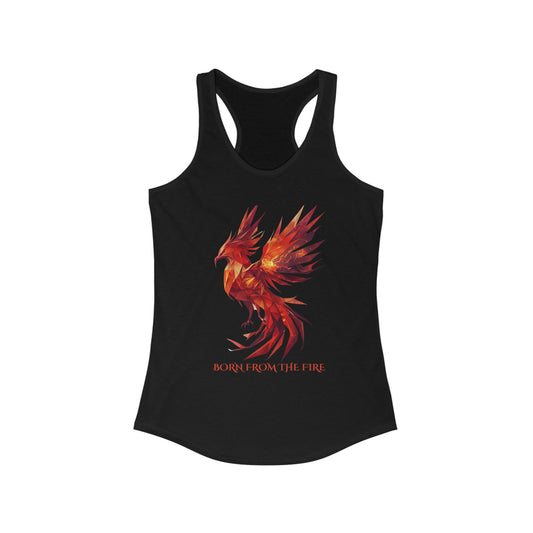 Phoenix Racerback Tank - Born From The Fire, Summer Activewear, Workout Shirt, Gift for Her, Festival Apparel, Yoga Top