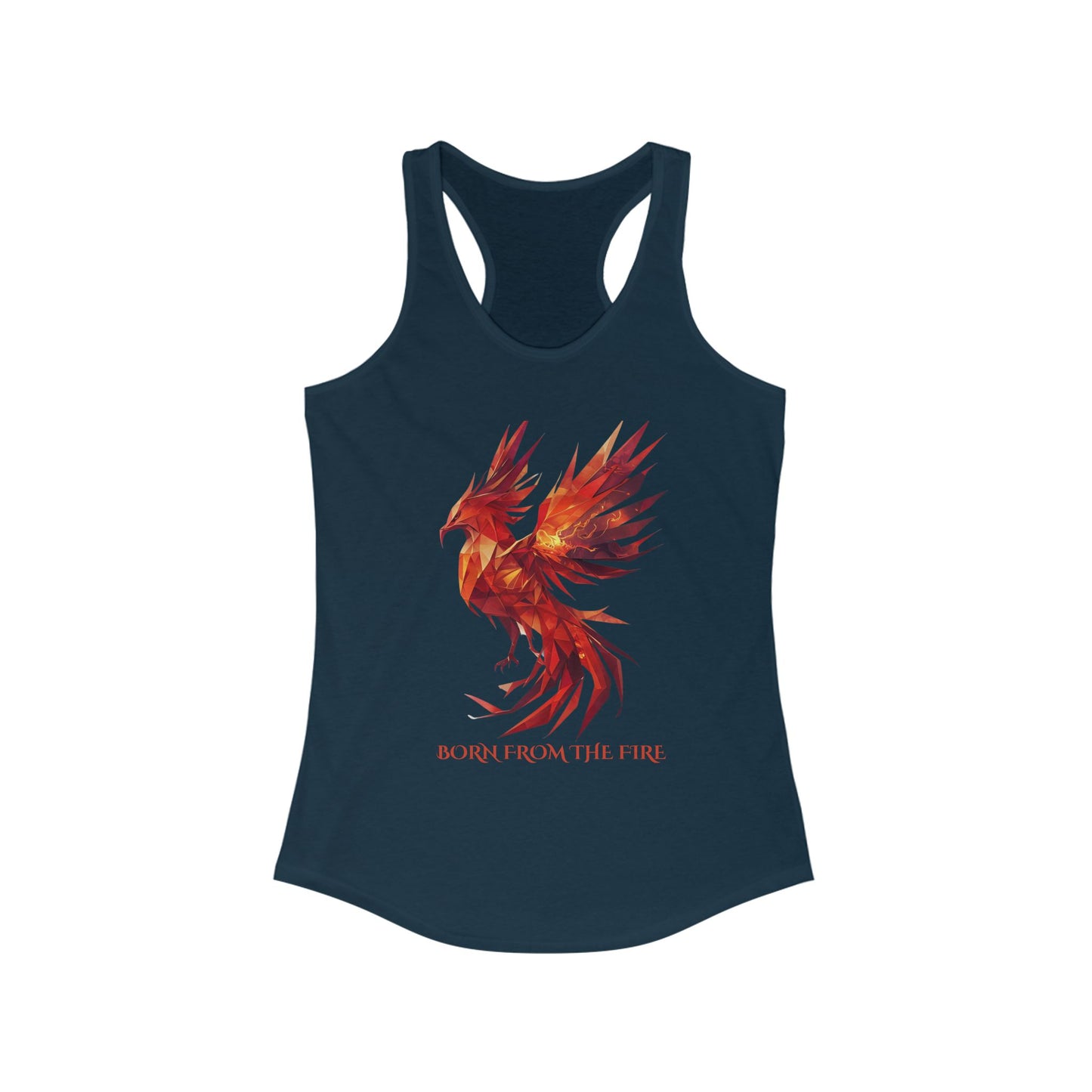 Phoenix Racerback Tank - Born From The Fire, Summer Activewear, Workout Shirt, Gift for Her, Festival Apparel, Yoga Top