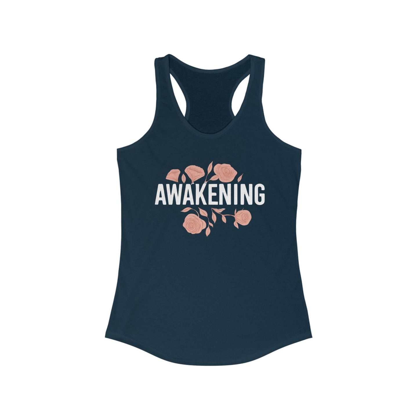 Awakening Floral Racerback Tank for Women - Perfect for Fitness and Everyday Wear