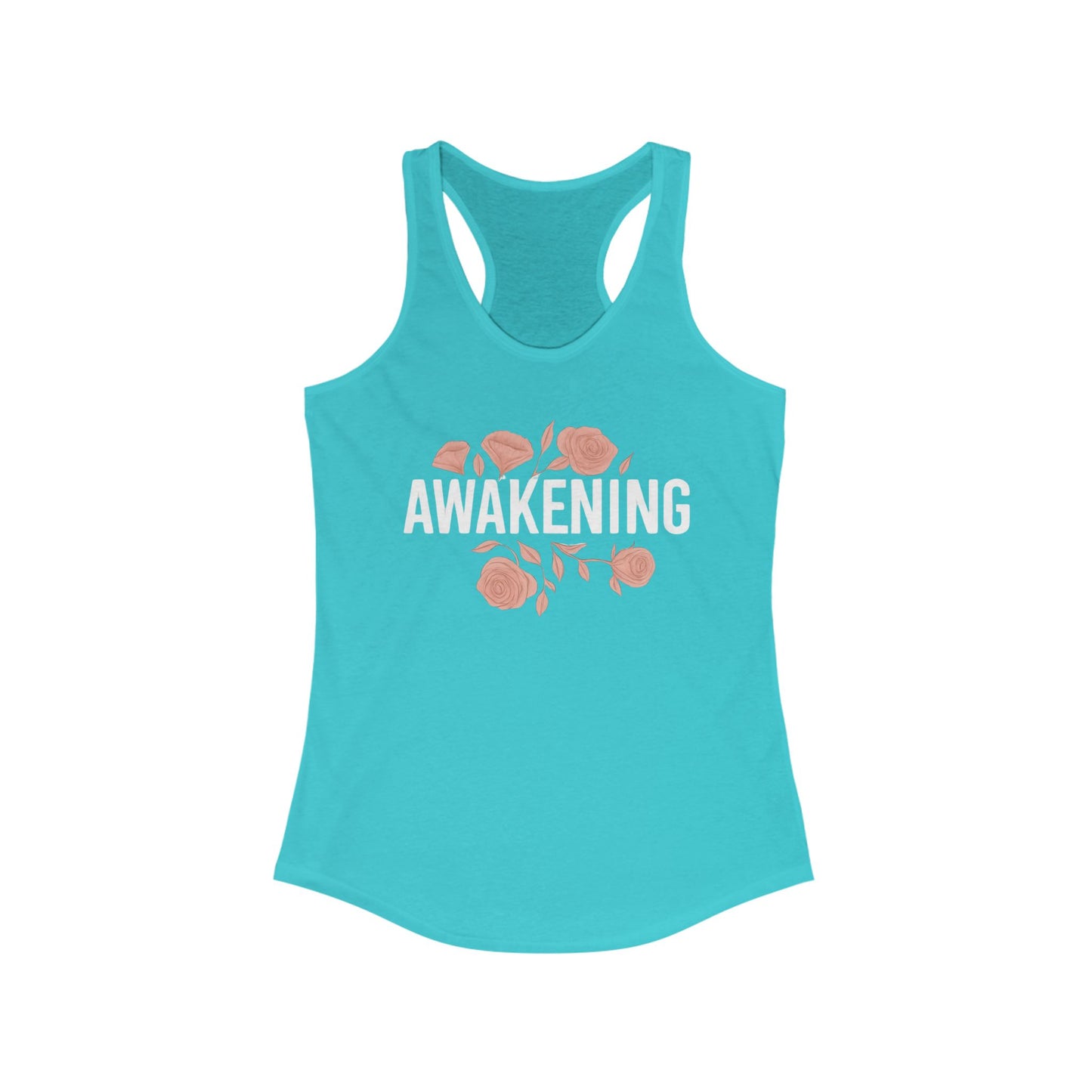Awakening Floral Racerback Tank for Women - Perfect for Fitness and Everyday Wear