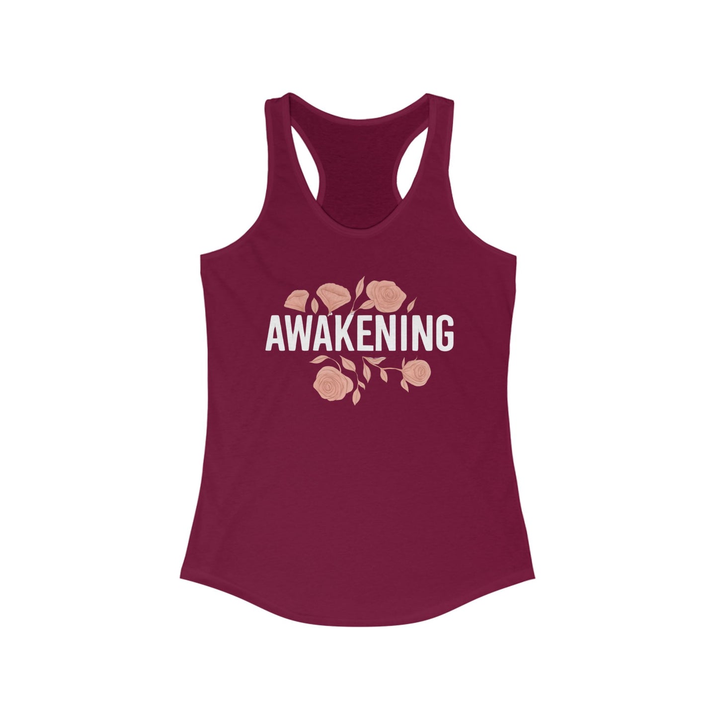 Awakening Floral Racerback Tank for Women - Perfect for Fitness and Everyday Wear