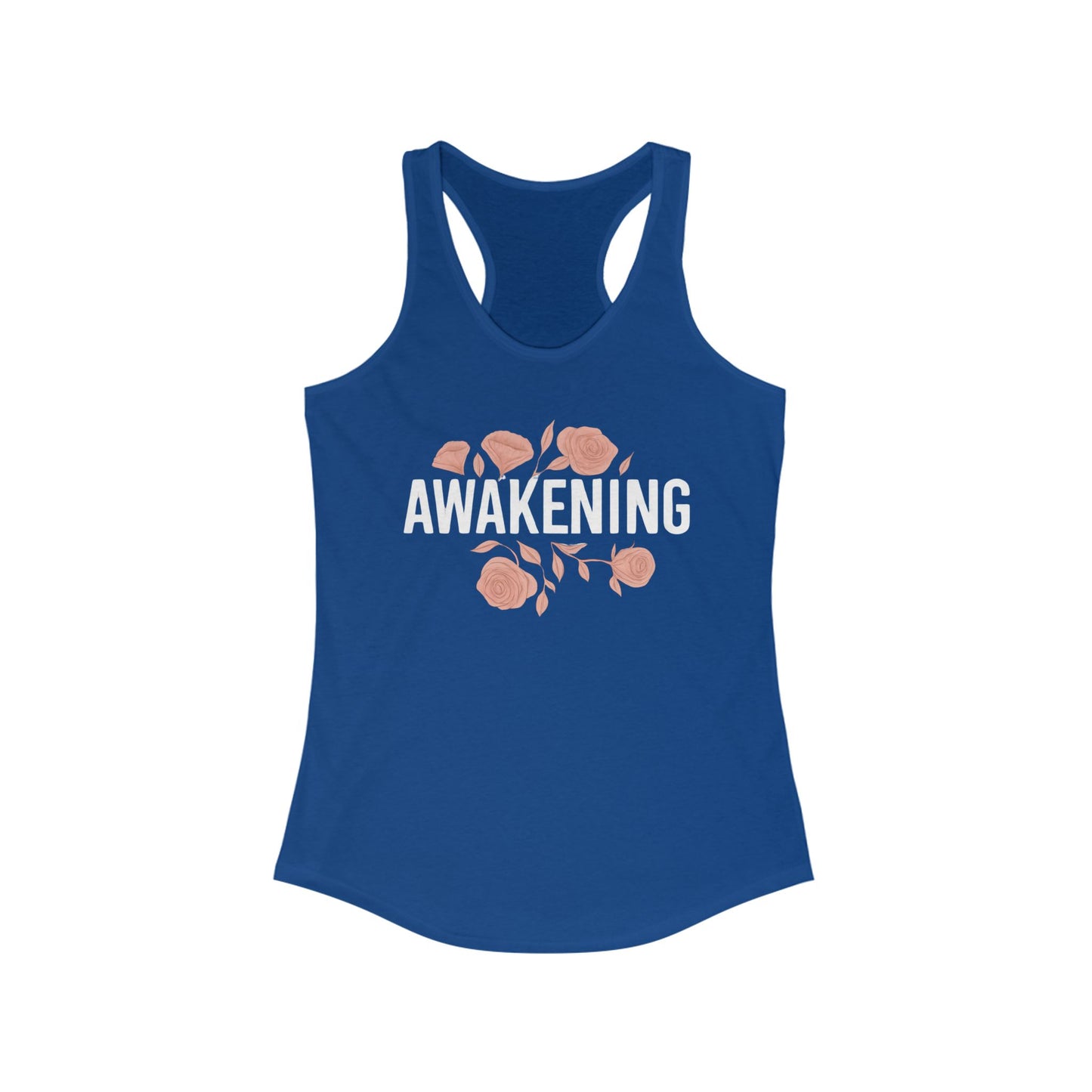 Awakening Floral Racerback Tank for Women - Perfect for Fitness and Everyday Wear