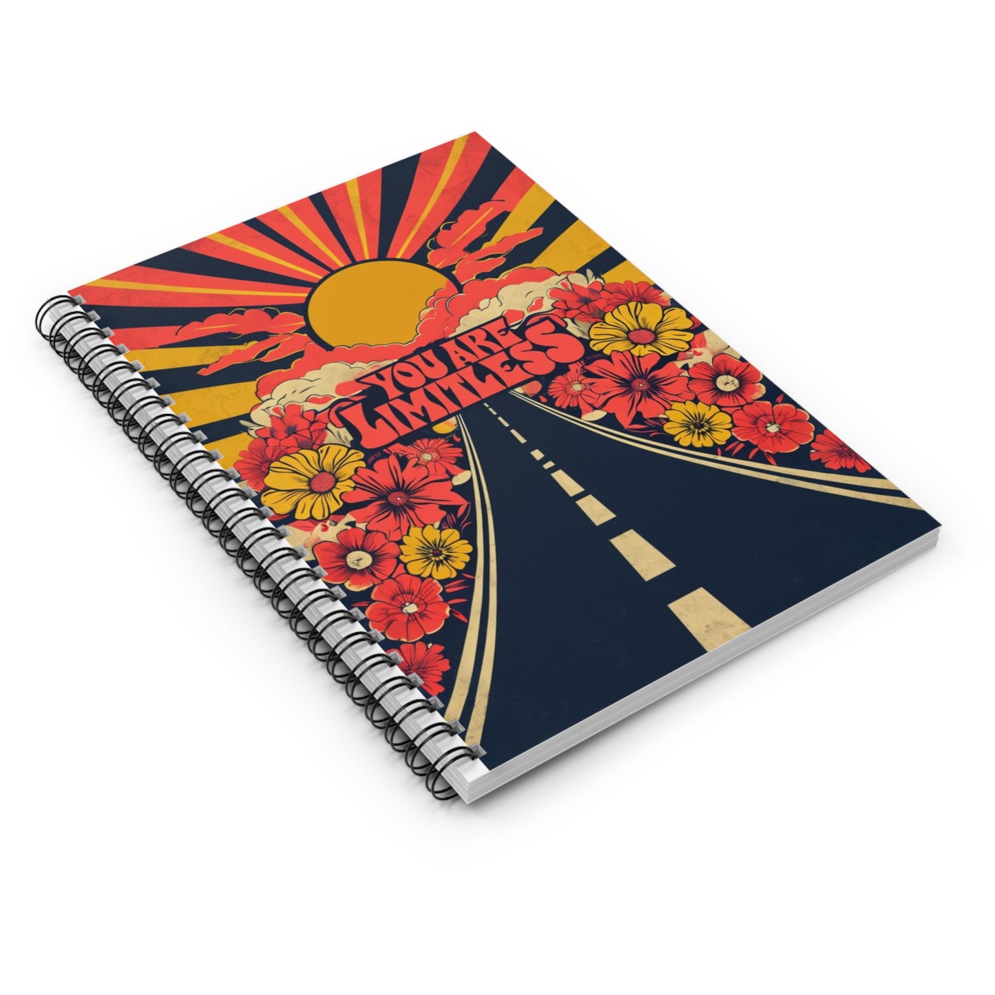 You Are Limitless Spiral Notebook - Colorful Floral Design for Inspiration and Creativity