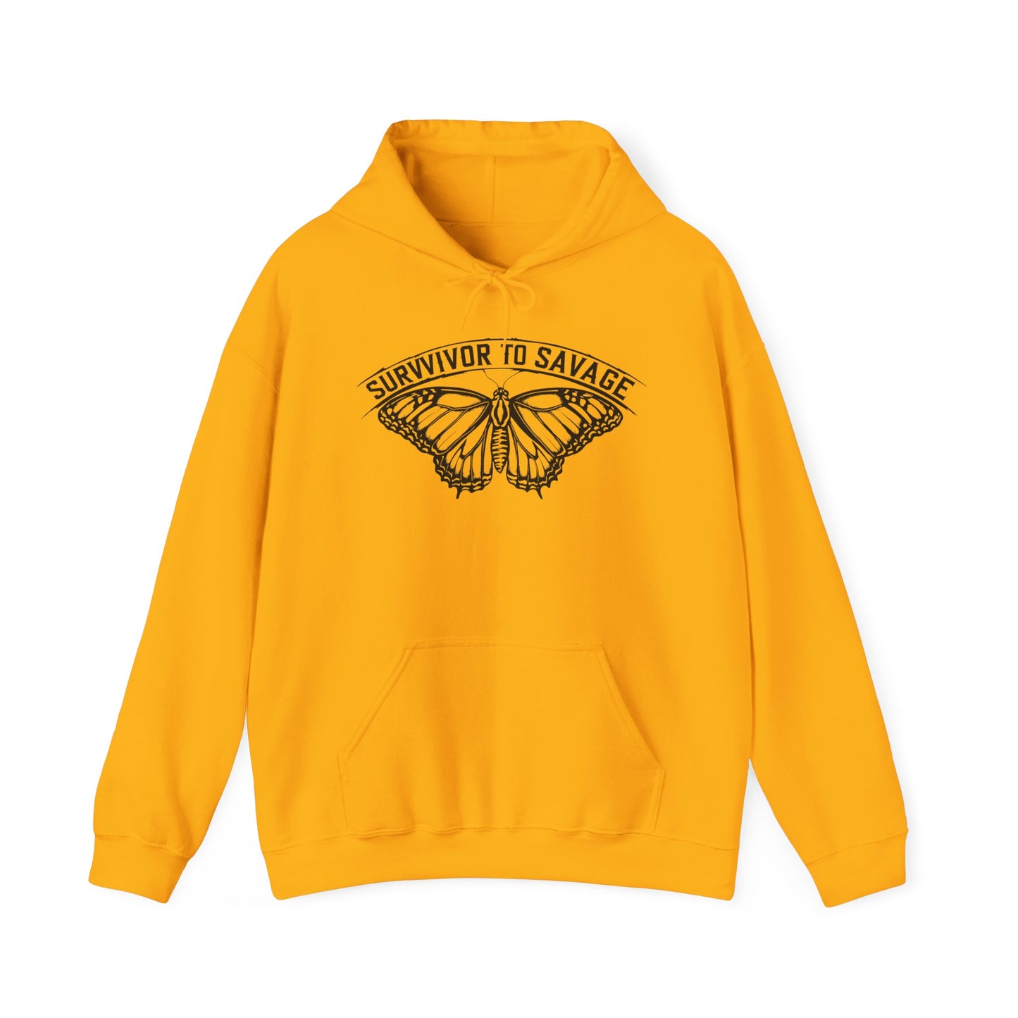 Survivor to Savage Hoodie, Inspirational Sweatshirt, Motivational Apparel, Unisex Gift, Cozy Layer for Every Occasion