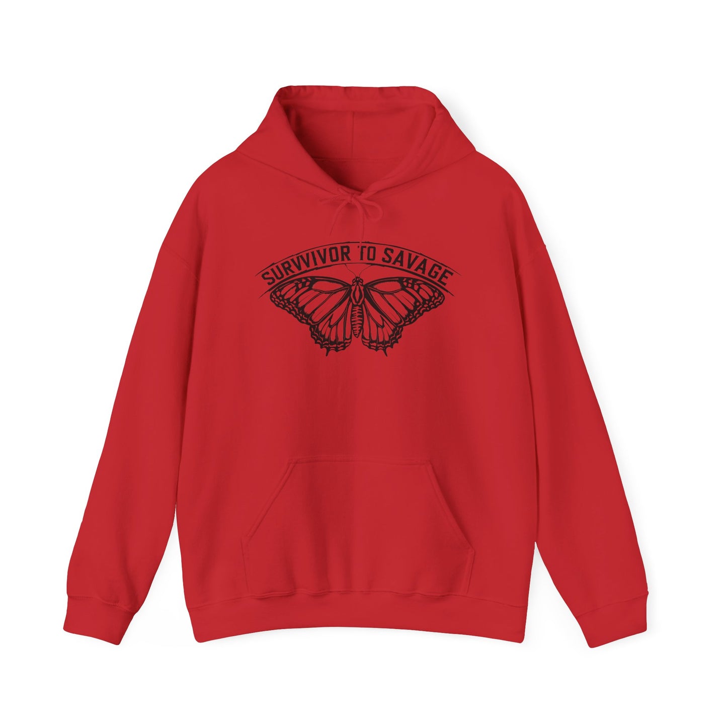 Survivor to Savage Hoodie, Inspirational Sweatshirt, Motivational Apparel, Unisex Gift, Cozy Layer for Every Occasion