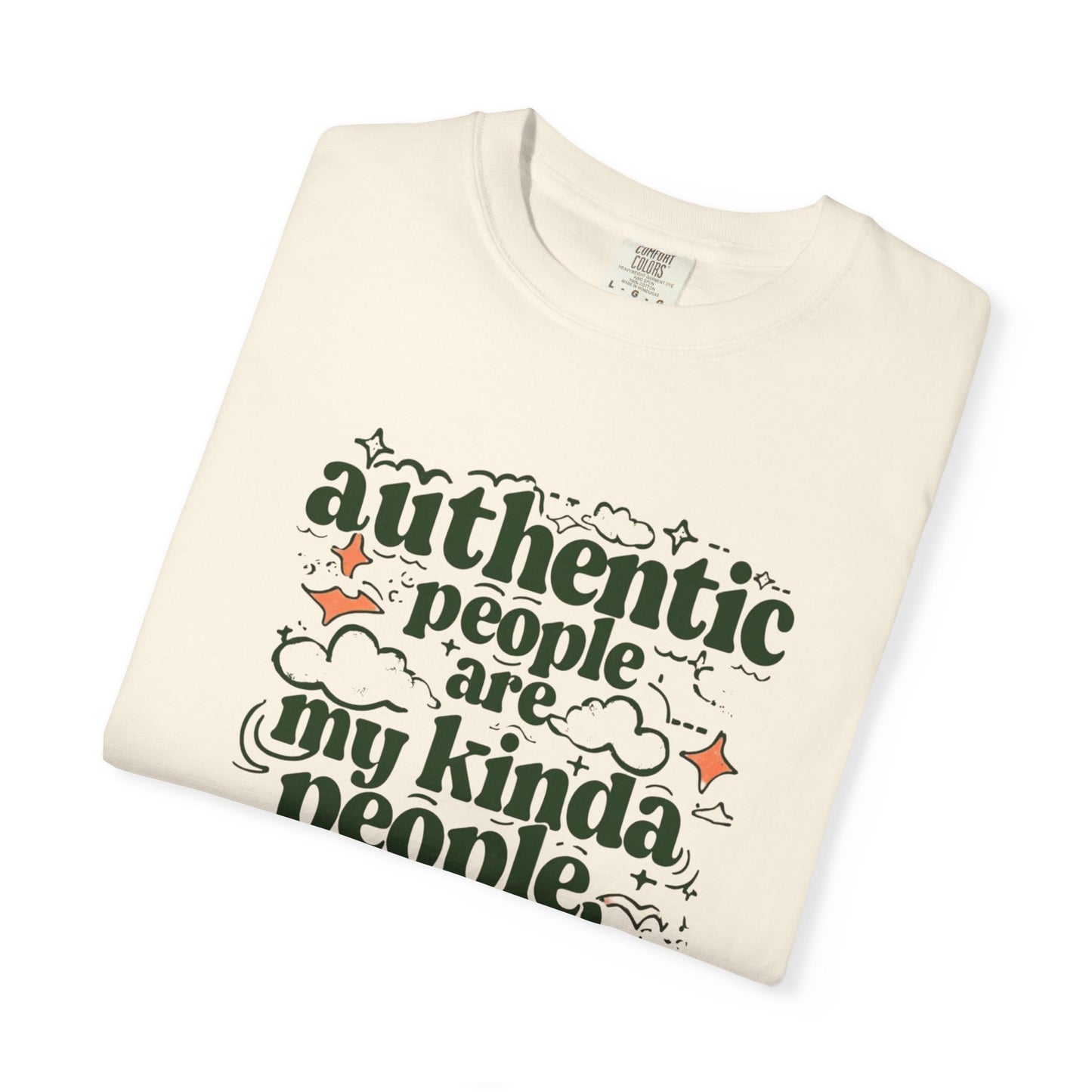 Authentic People T-shirt, Unisex Garment-Dyed Tee