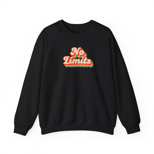 No Limits Crewneck Sweatshirt, Cozy Unisex Sweatshirt, Motivational Gift, Fall Fashion, Inspirational Wear, Perfect for Any Occasion