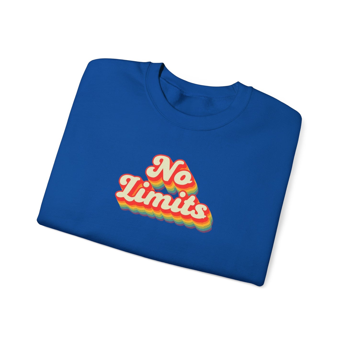 No Limits Crewneck Sweatshirt, Cozy Unisex Sweatshirt, Motivational Gift, Fall Fashion, Inspirational Wear, Perfect for Any Occasion