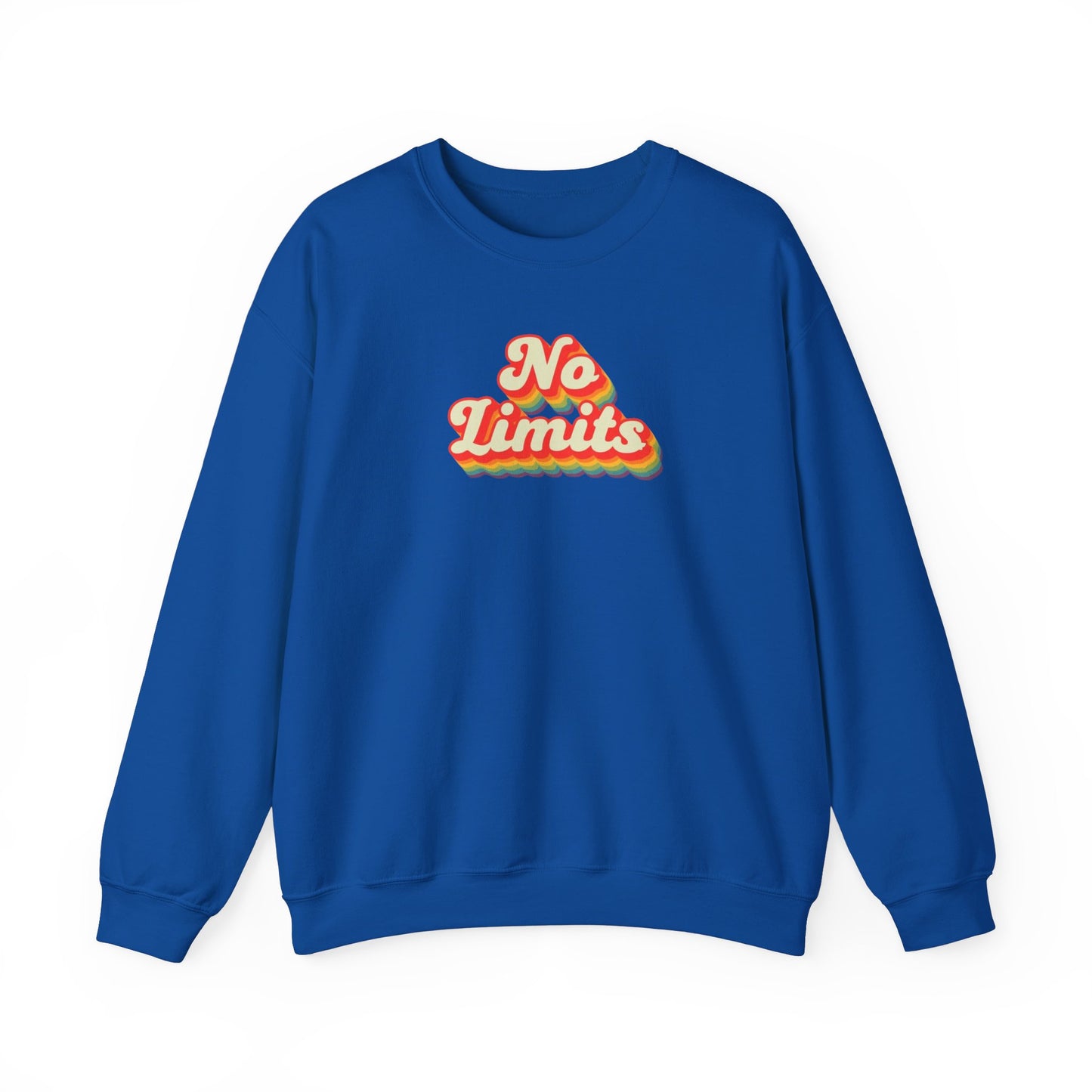 No Limits Crewneck Sweatshirt, Cozy Unisex Sweatshirt, Motivational Gift, Fall Fashion, Inspirational Wear, Perfect for Any Occasion