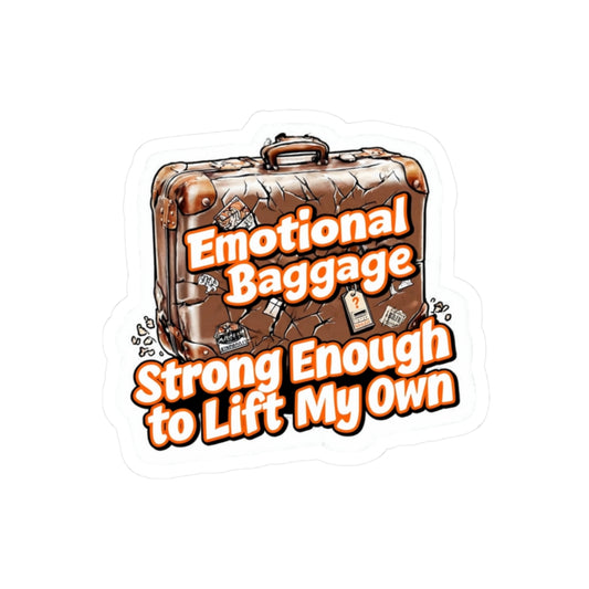 Emotional Baggage Kiss-Cut Stickers, Funny Gift for Self-Care, Laptop Decor, Travel Enthusiast, Mental Health Awareness