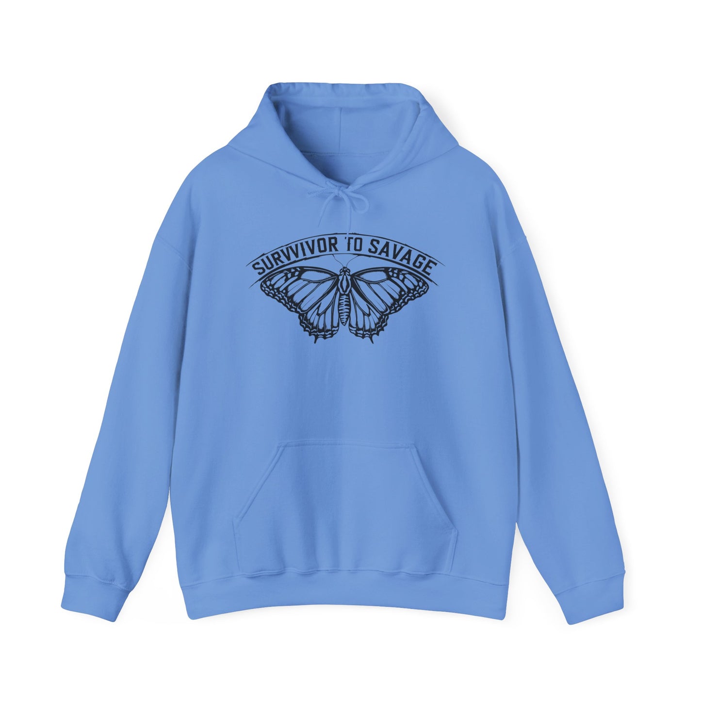 Survivor to Savage Hoodie, Inspirational Sweatshirt, Motivational Apparel, Unisex Gift, Cozy Layer for Every Occasion