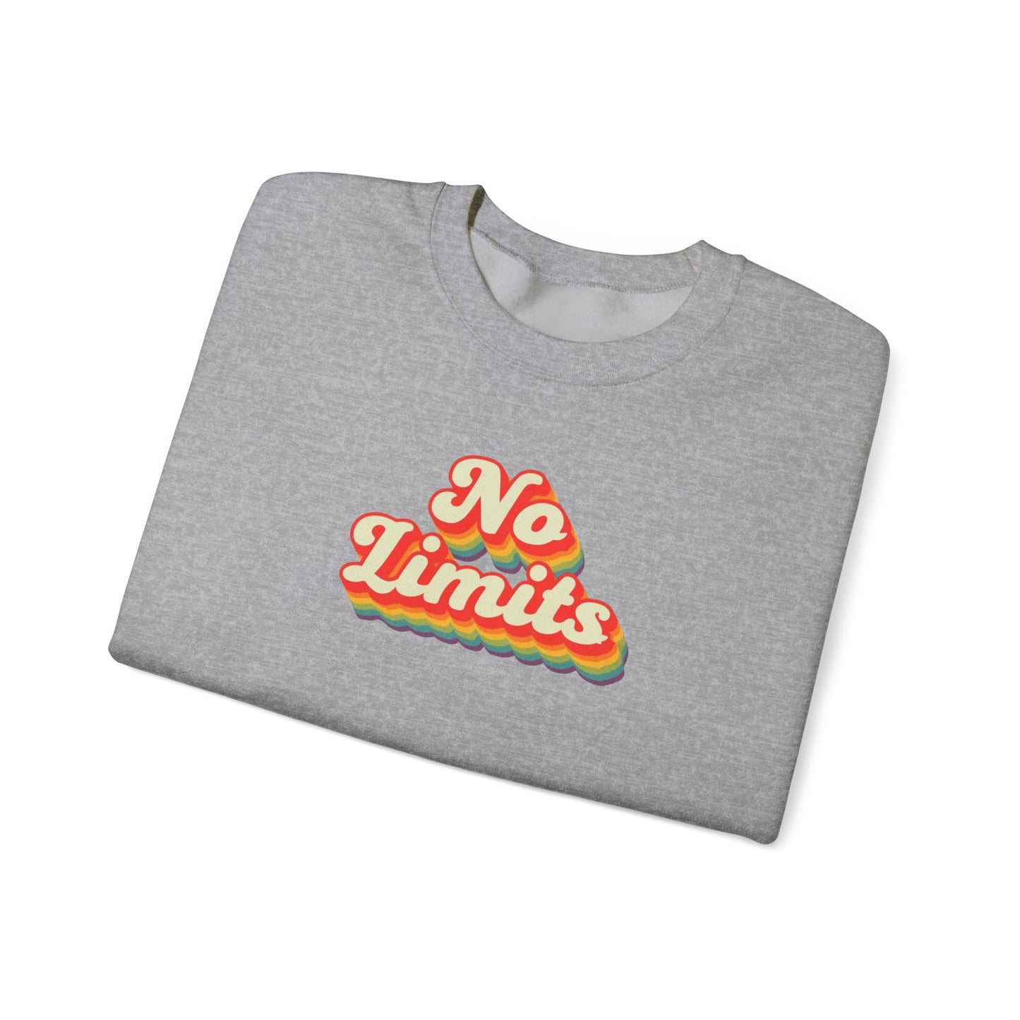 No Limits Crewneck Sweatshirt, Cozy Unisex Sweatshirt, Motivational Gift, Fall Fashion, Inspirational Wear, Perfect for Any Occasion