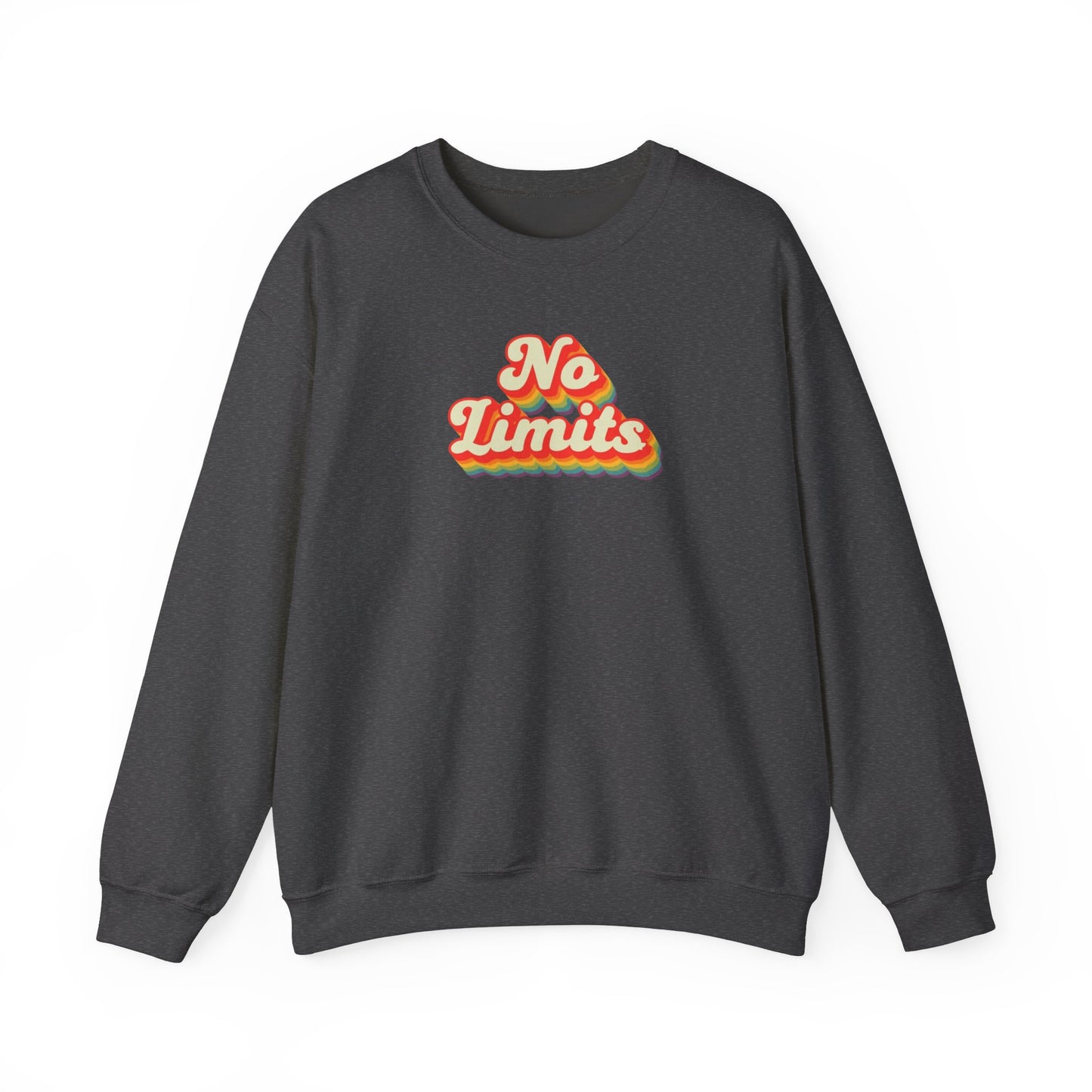 No Limits Crewneck Sweatshirt, Cozy Unisex Sweatshirt, Motivational Gift, Fall Fashion, Inspirational Wear, Perfect for Any Occasion