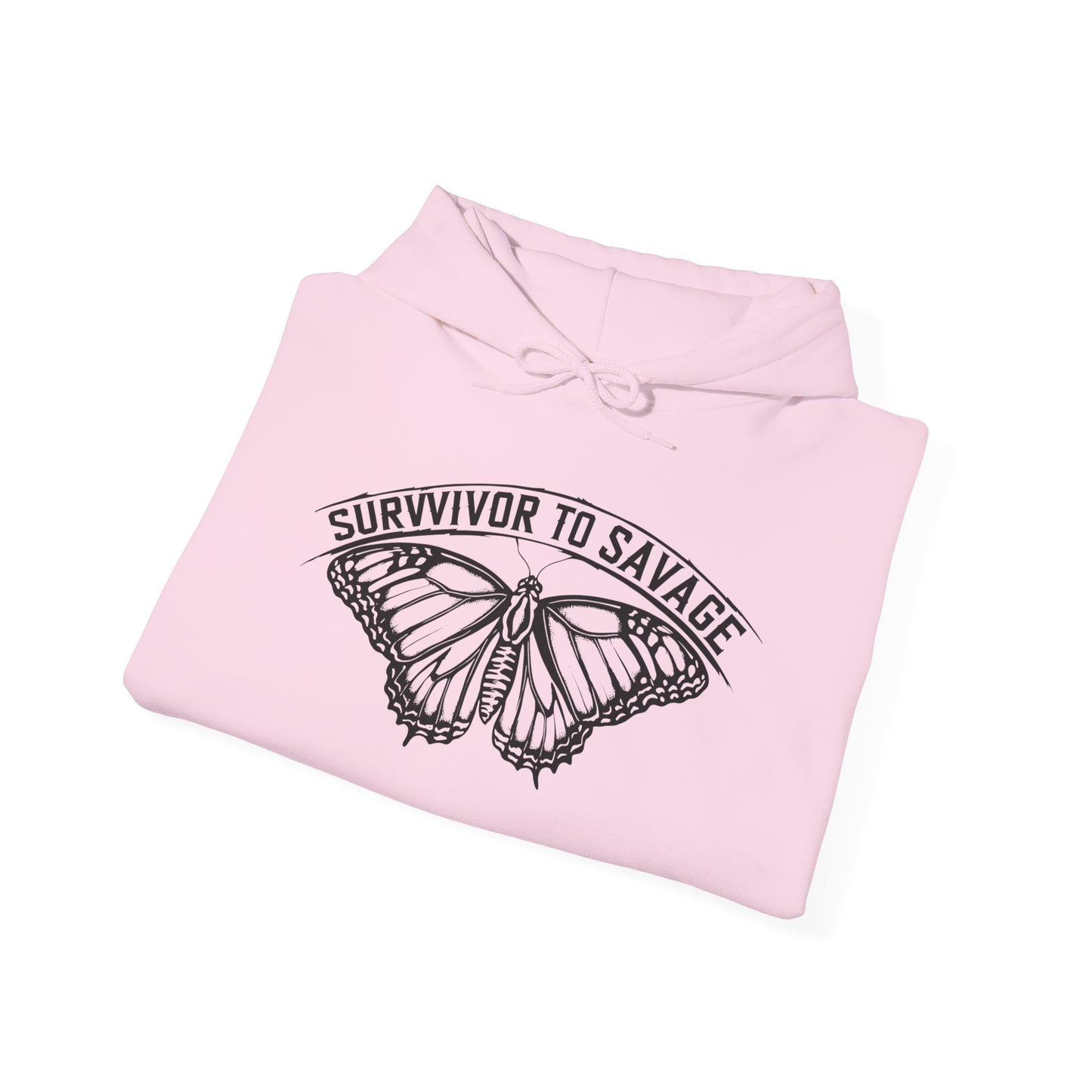 Survivor to Savage Hoodie, Inspirational Sweatshirt, Motivational Apparel, Unisex Gift, Cozy Layer for Every Occasion