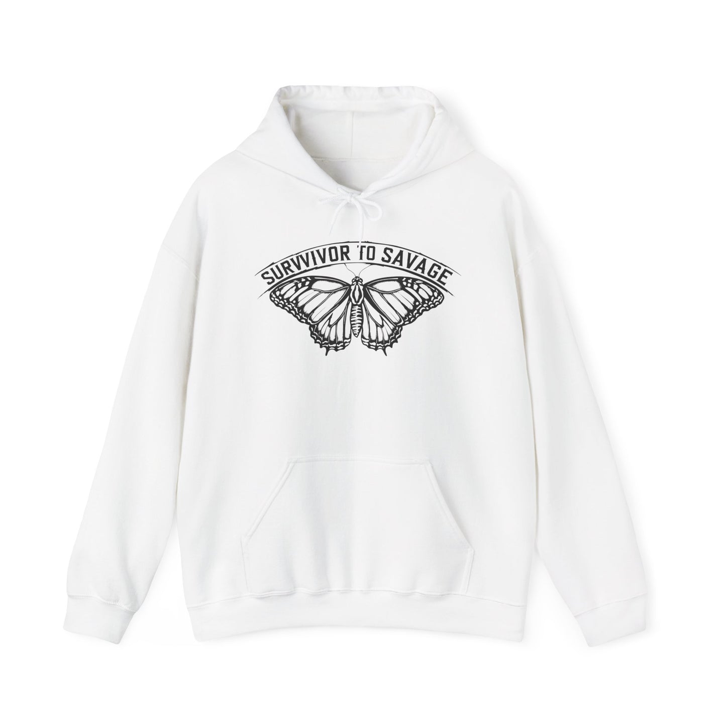 Survivor to Savage Hoodie, Inspirational Sweatshirt, Motivational Apparel, Unisex Gift, Cozy Layer for Every Occasion